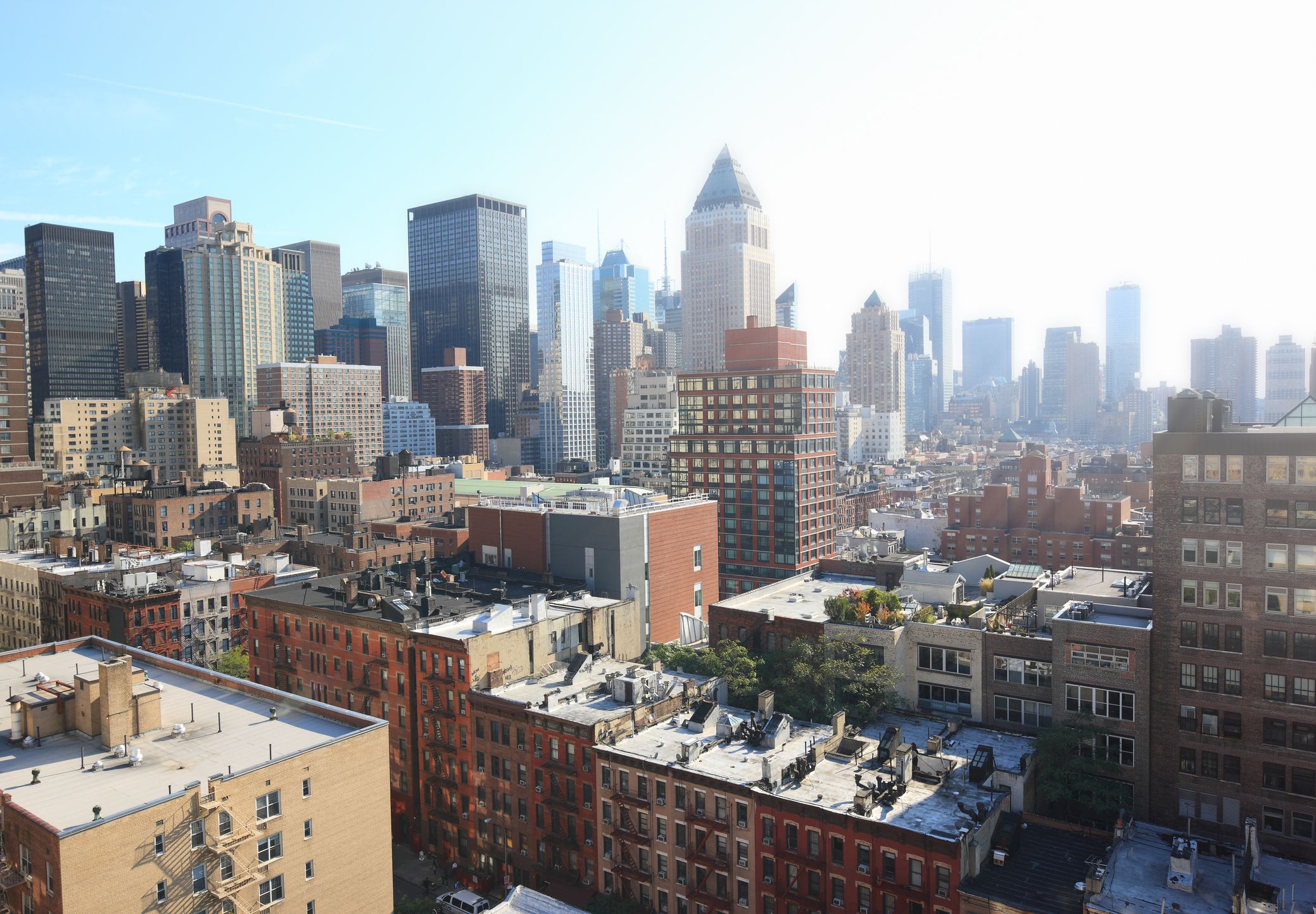 Skyscrapers - in Manhattan, New York, an early morning