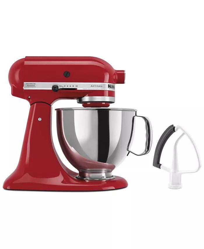 red kitchenaid stand mixer