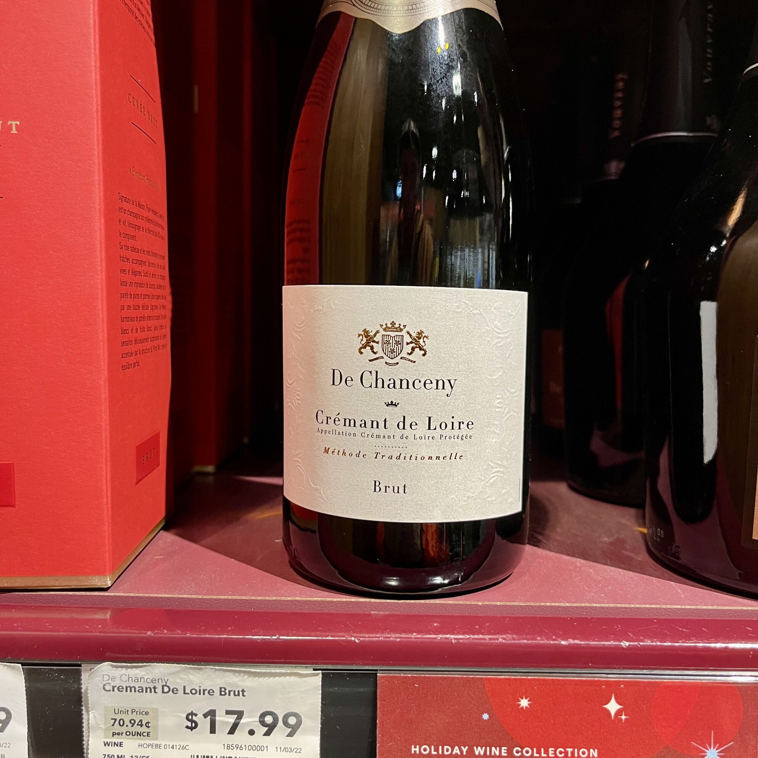 Le Chanceny Crémant de Loire at whole foods