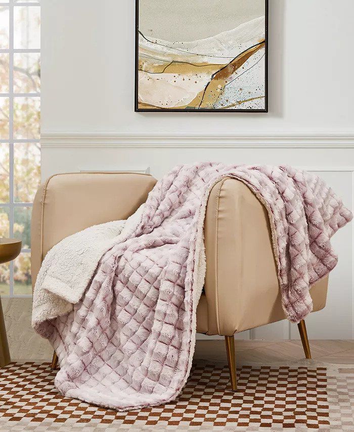 dusty pink minky blanket