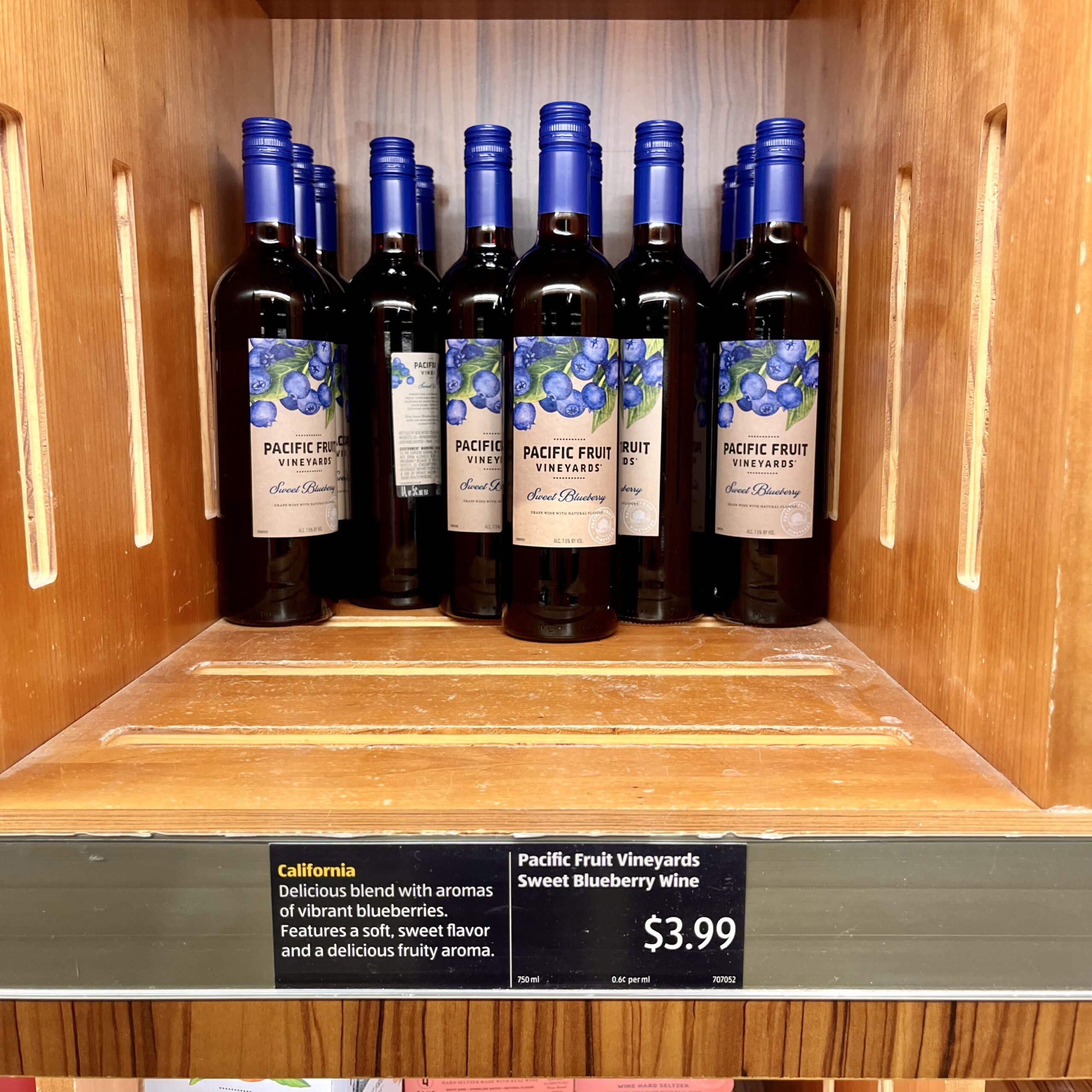 Pacific Fruit Vineyards Sweet Blueberry Wine at aldi