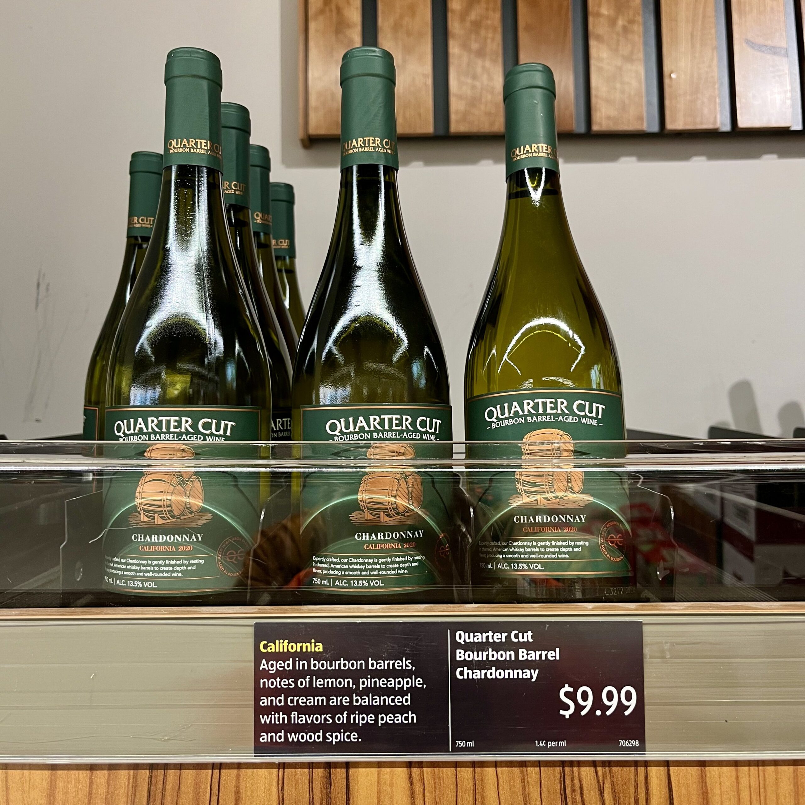 Quarter Cut Bourbon Barrel Chardonnay at aldi