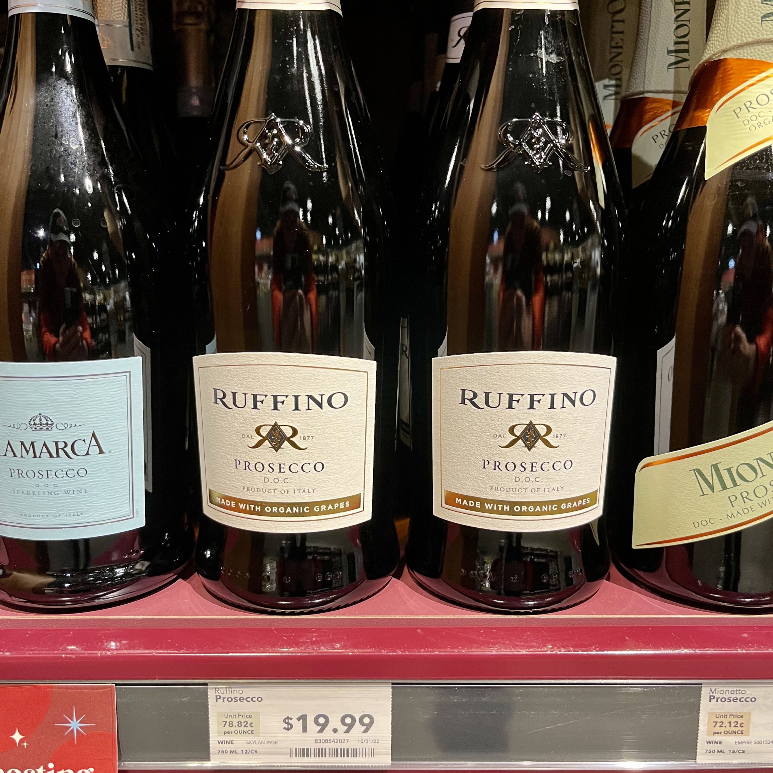 Ruffino Prosecco at whole foods