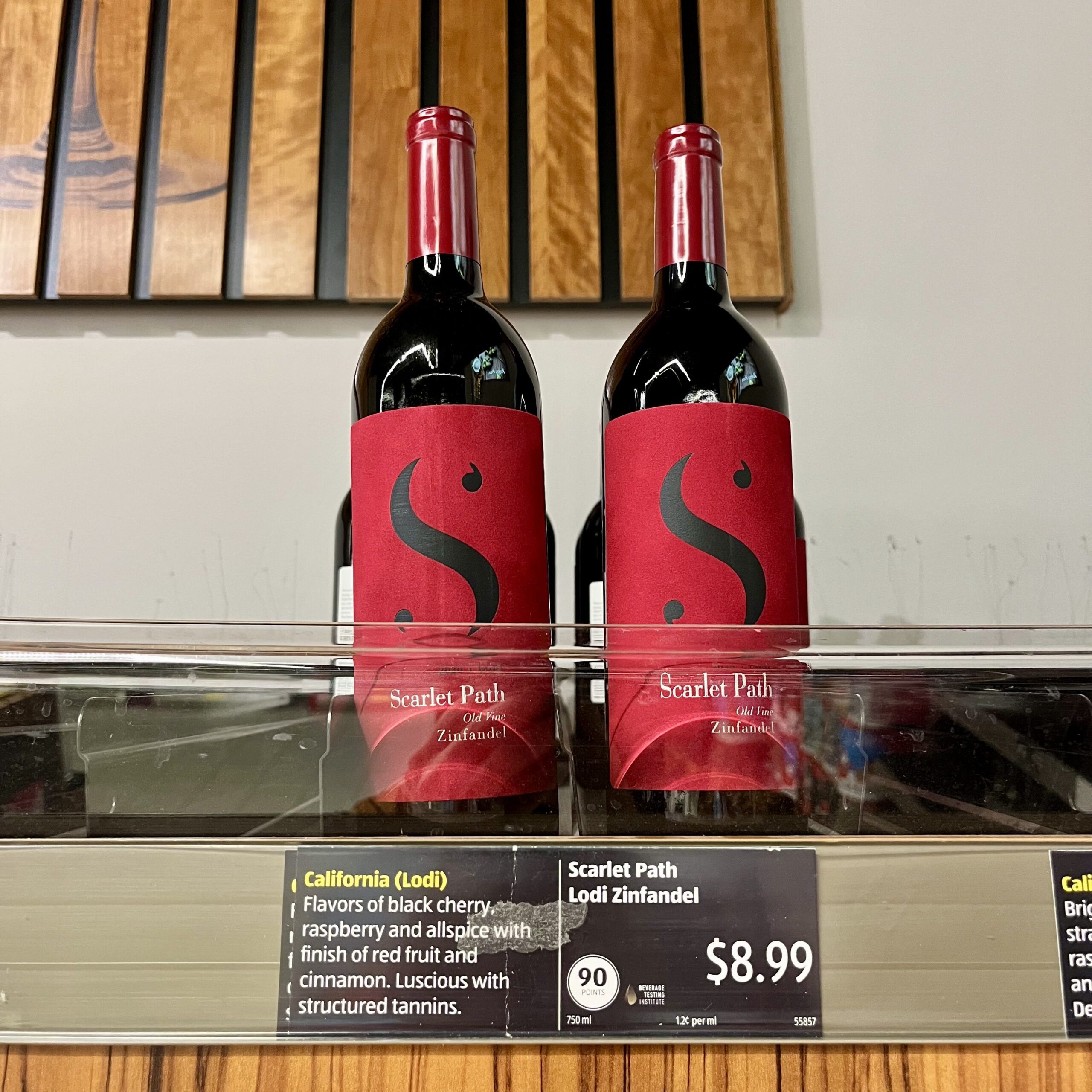Scarlet Path Lodi Zinfandel at aldi