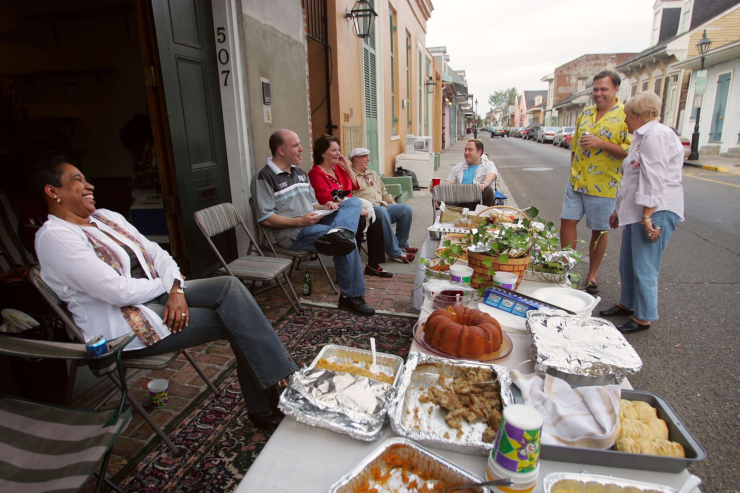 remaining New Orleans residents celebrate Thanksgiving