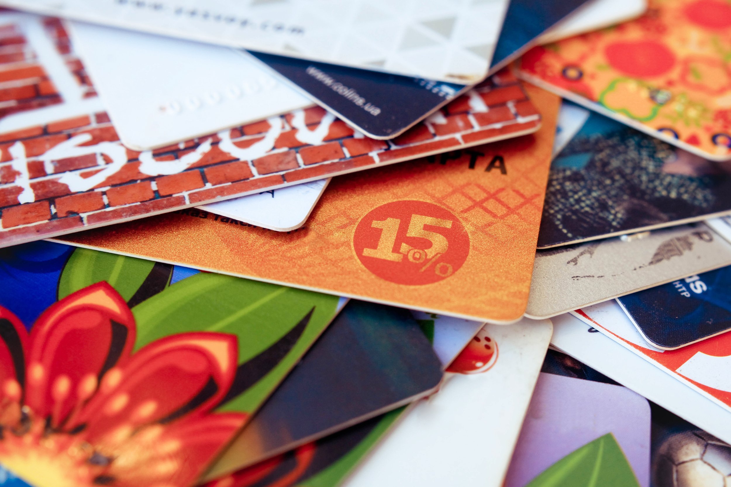 pile of gift cards