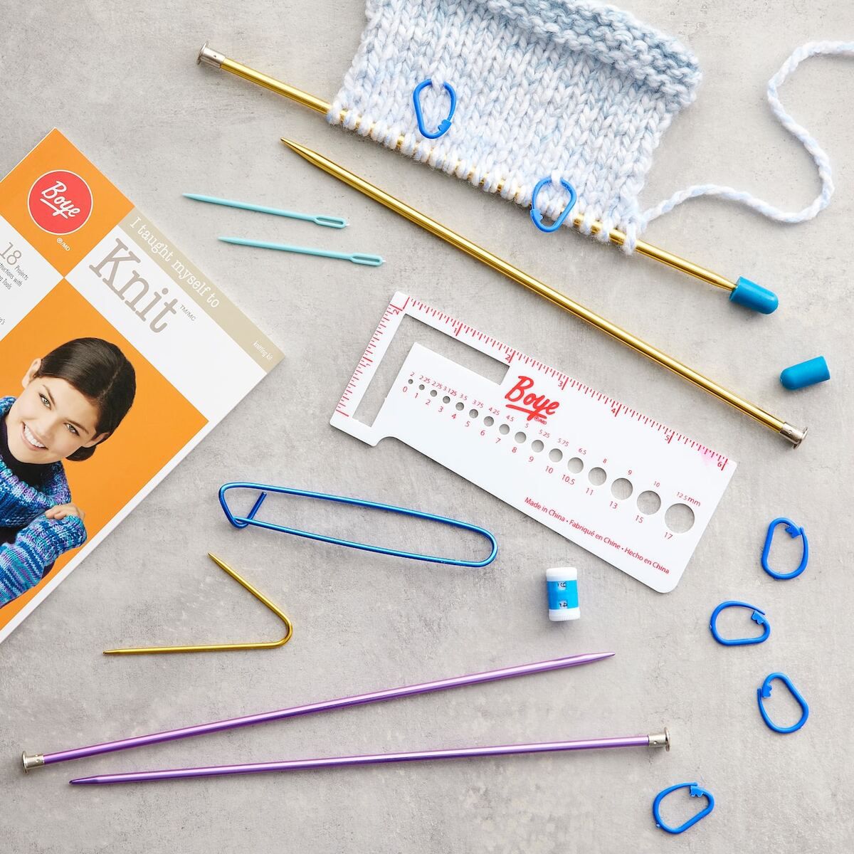 Boye I Taught Myself to Knit Kit
