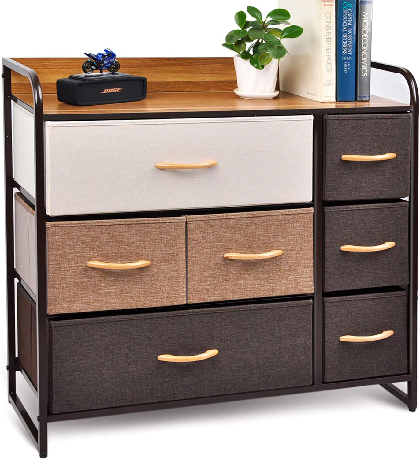 CERBIOR 7-Drawer Closet Storage Organizer, Multicolored