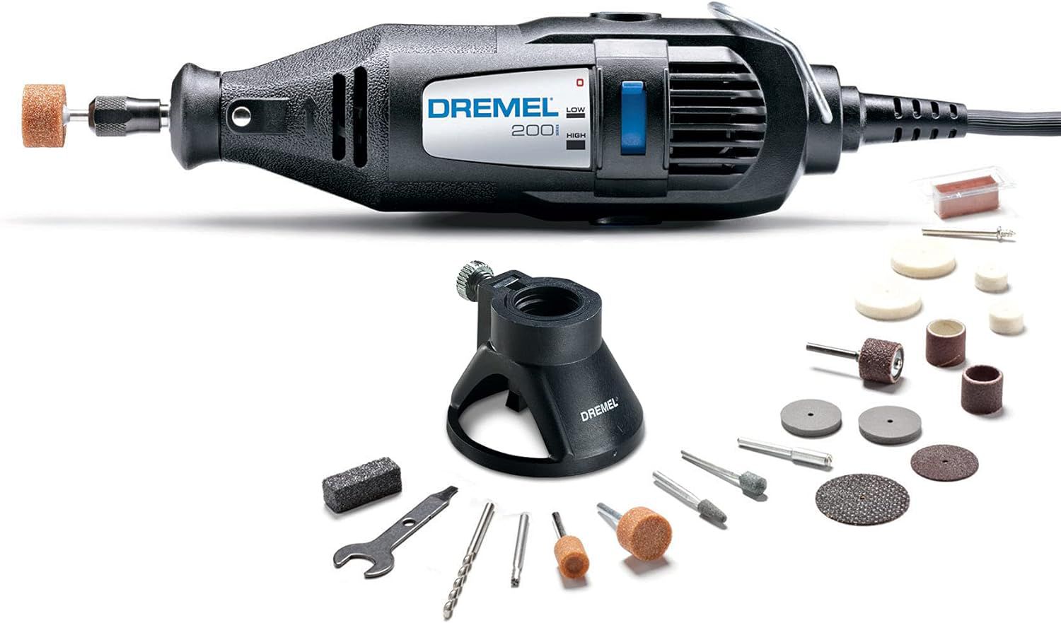 Dremel 200-1/21 Two-Speed Mini Rotary Tool Kit with 21 Accessories