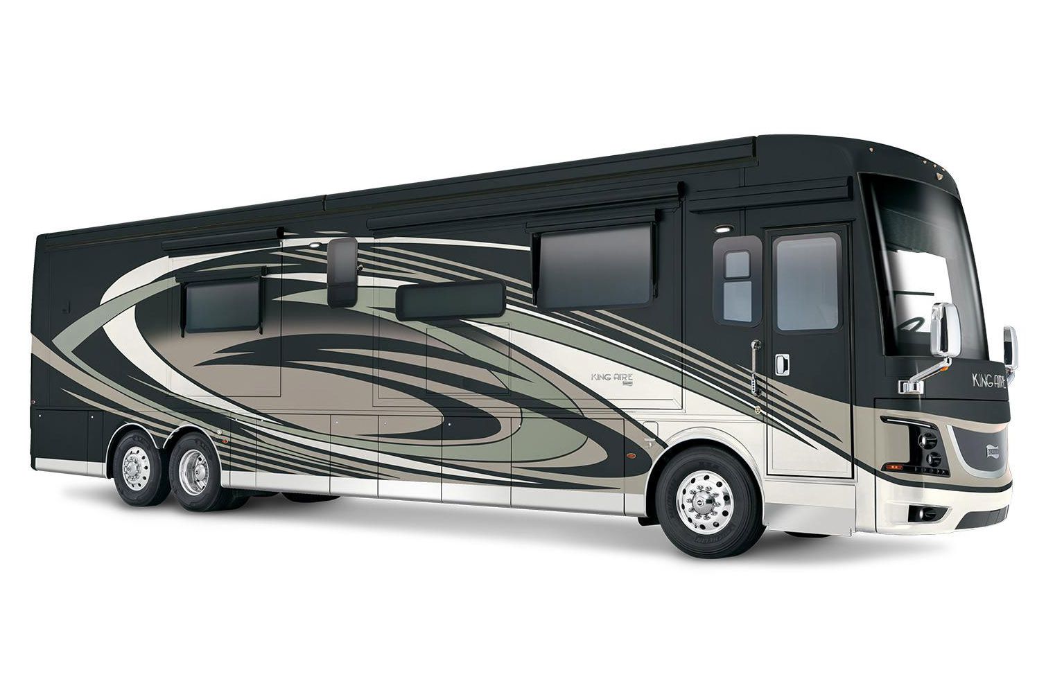 Exterior of Newmar King Aire on a white background