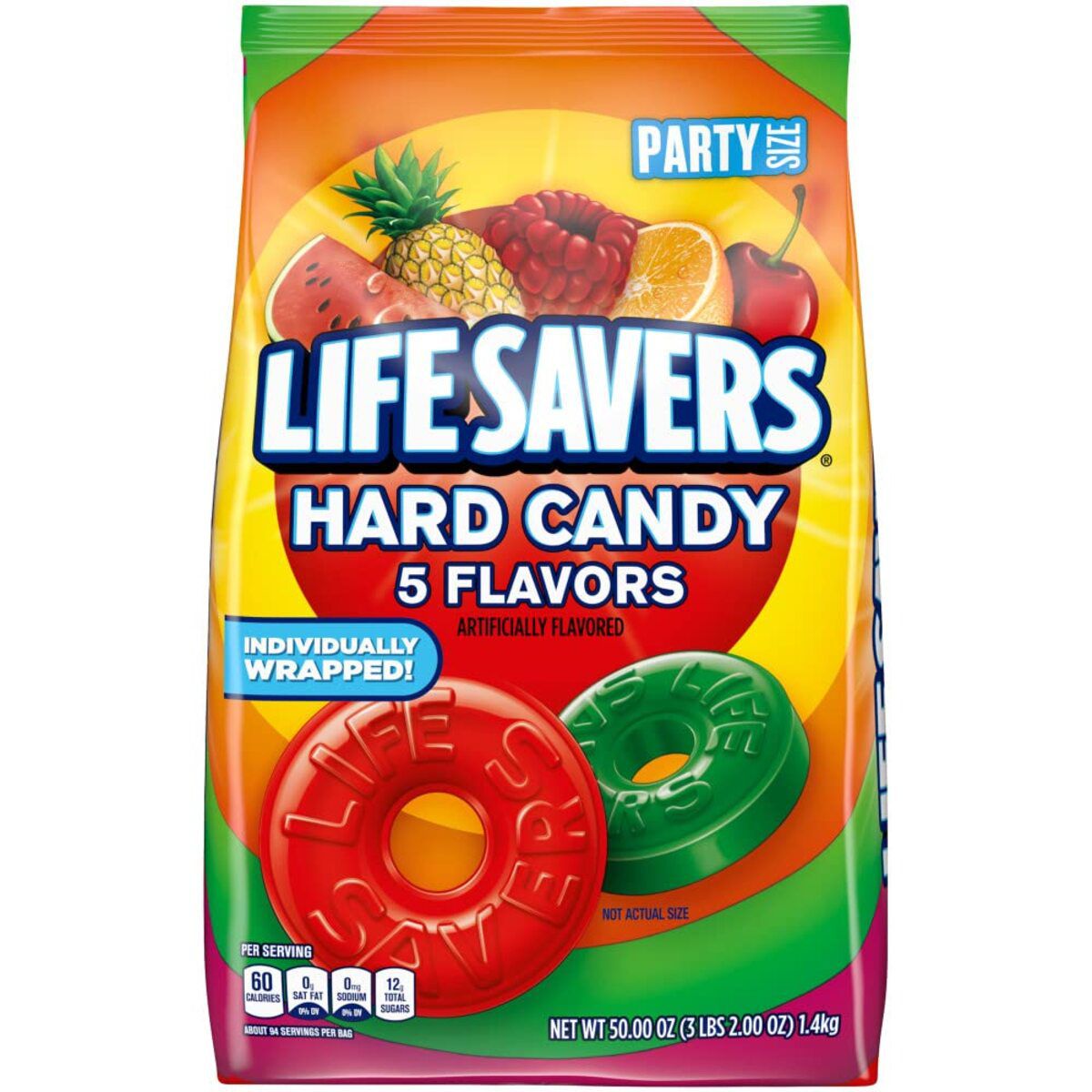 Life Savers Hard Candy 5 Flavors, 50-Ounce Party Size Bag