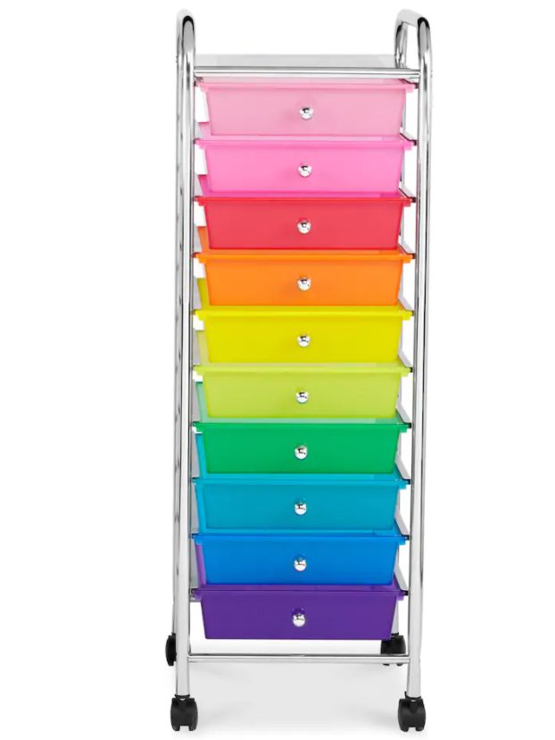 10-Drawer Rolling Cart