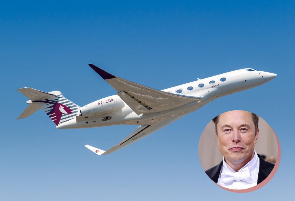 Hong Kong, China - September 20, 2019: Qatar Executive Gulfstream G650ER airplane at Hong Kong Airport (HKG) in China.