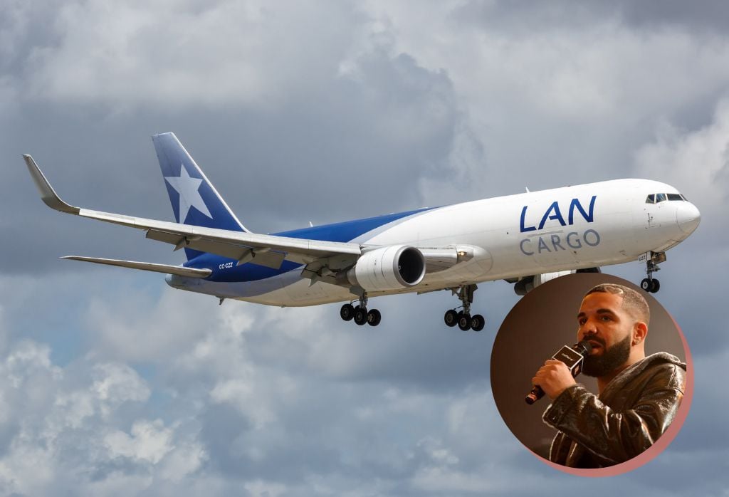 Miami, Florida - April 7, 2019: LAN Cargo Boeing 767-300F airplane at Miami Airport in Florida. Boeing is an American aircraft manufacturer headquartered in Chicago.