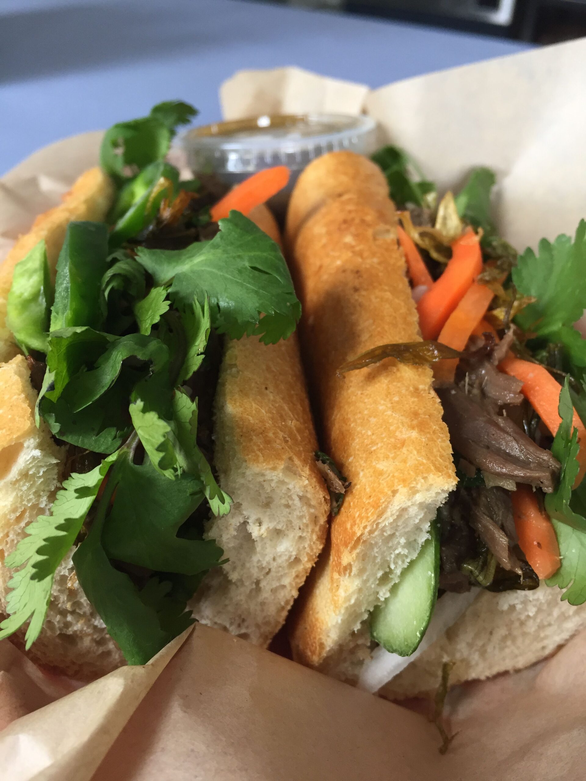 a banh mi from o bahn mi in silver lake