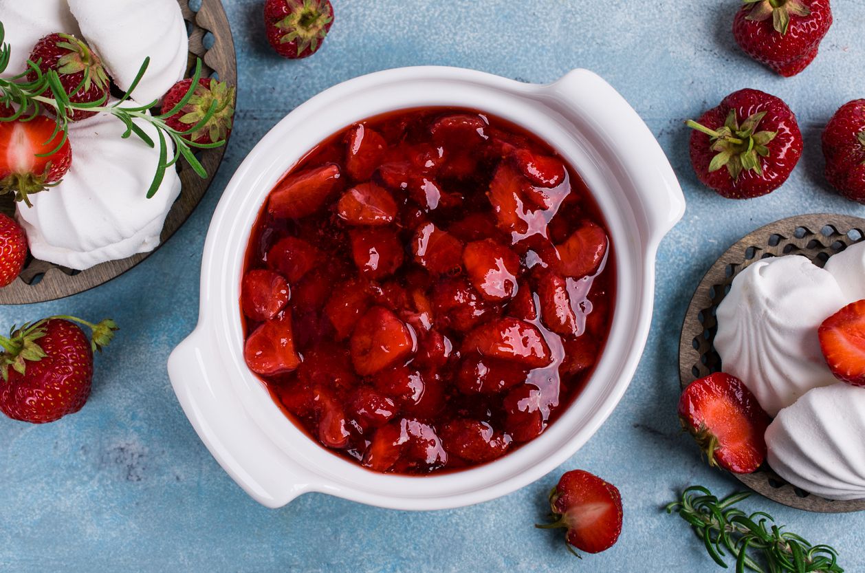 stewed berries