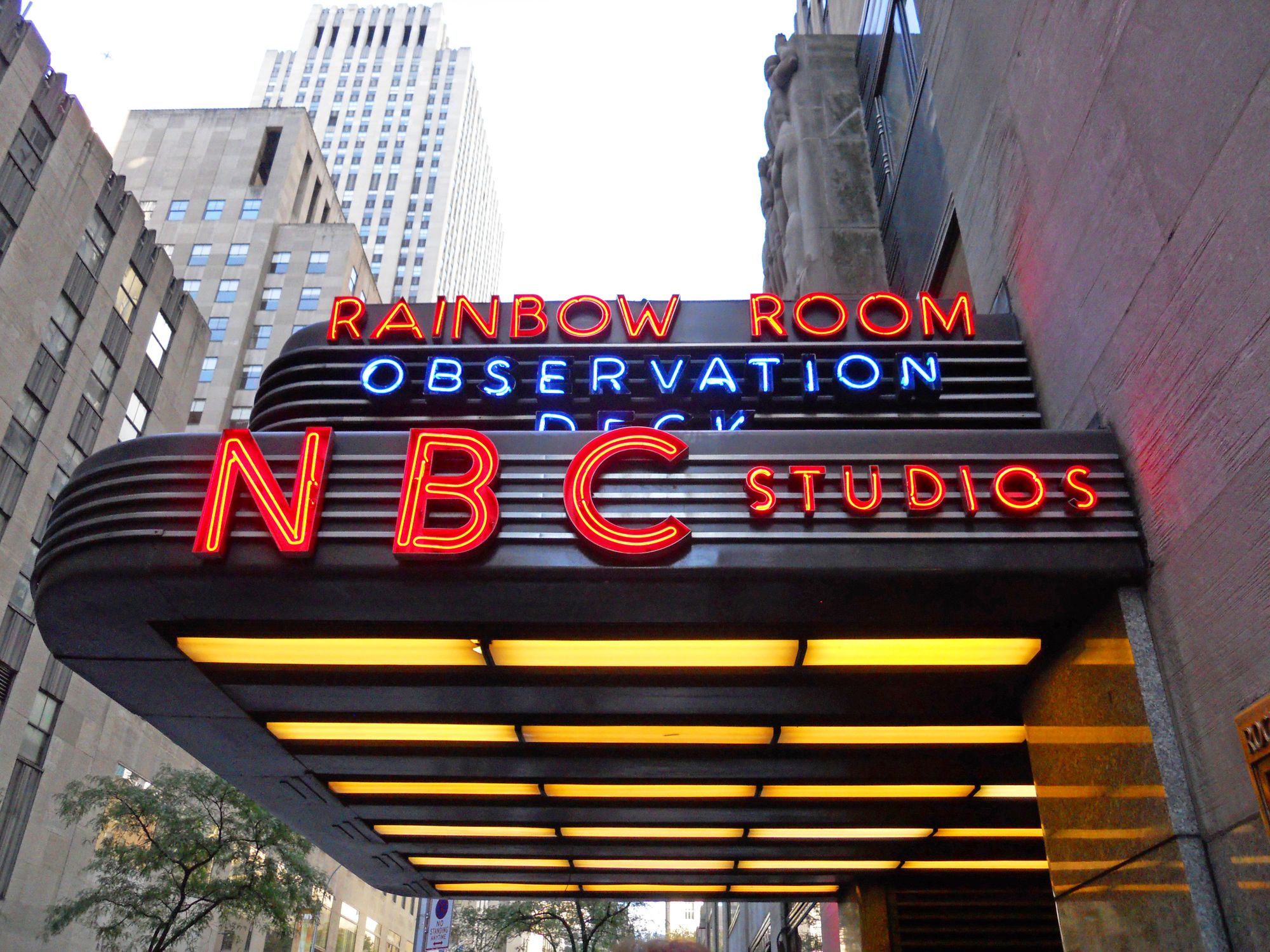 NEW YORK /Nov 10,2013:NBC studio entrance to Rockefeller Center
