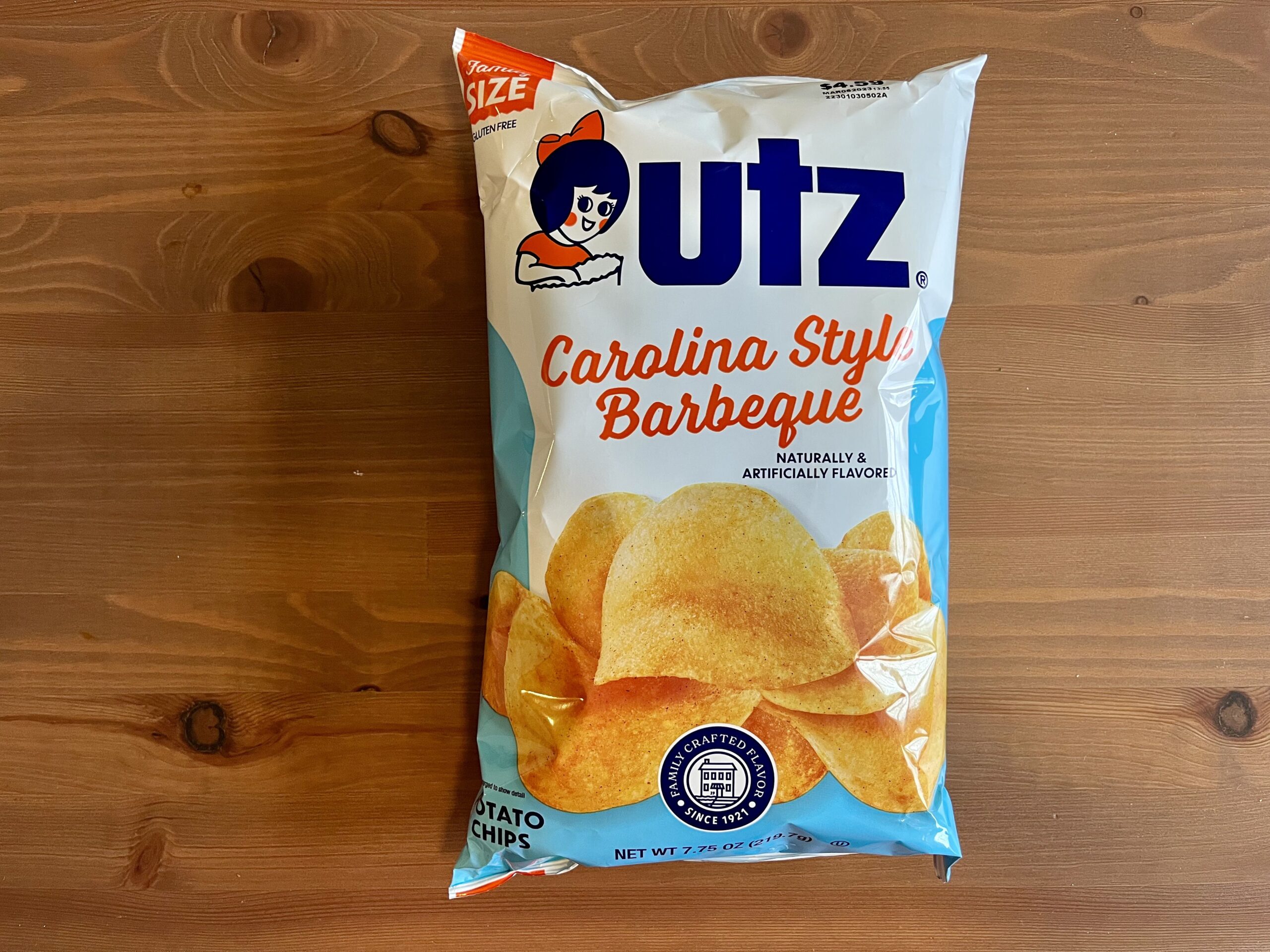 a bag of utz carolina style barbecue