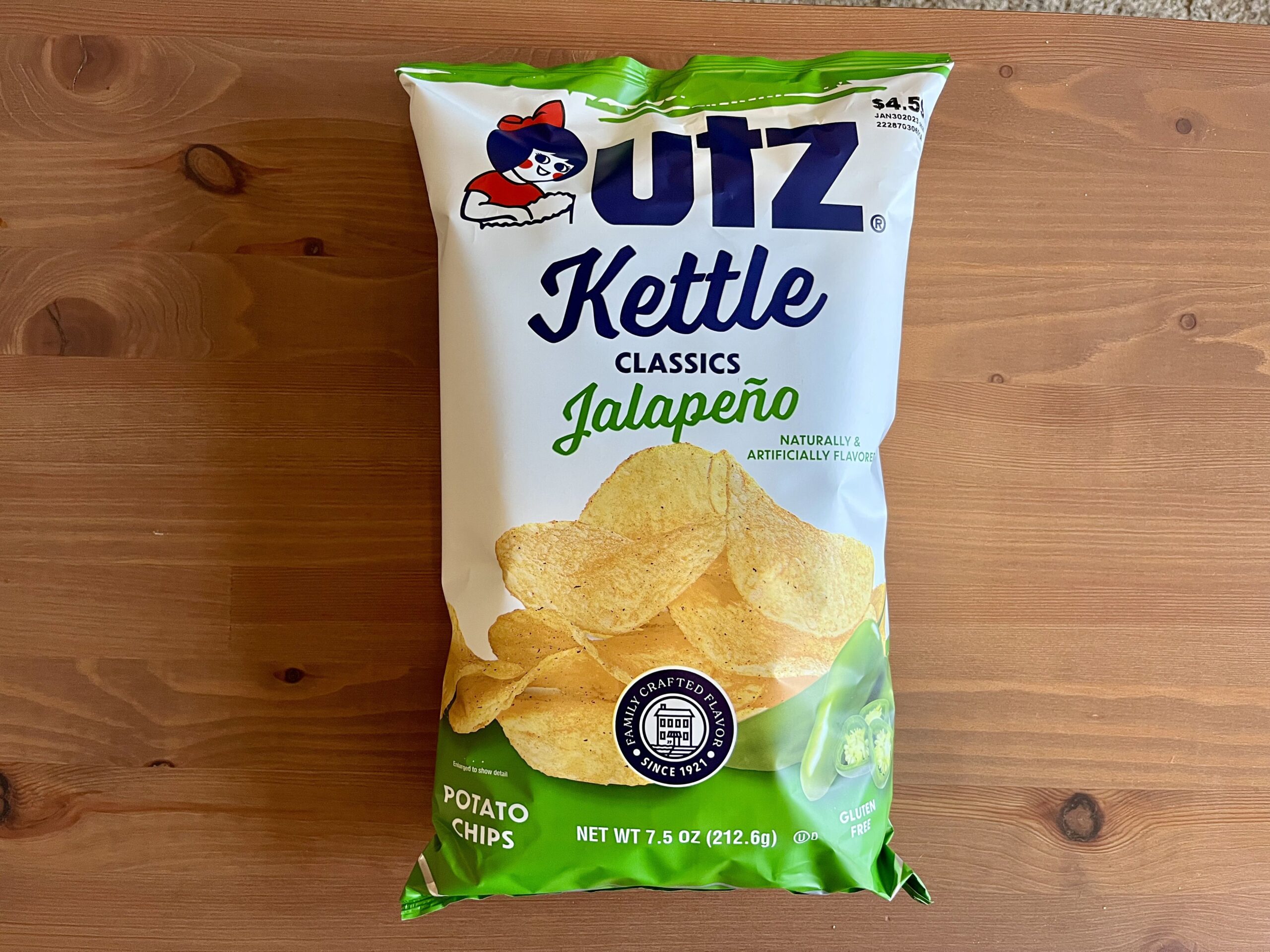 a bag of utz chips jalapeno