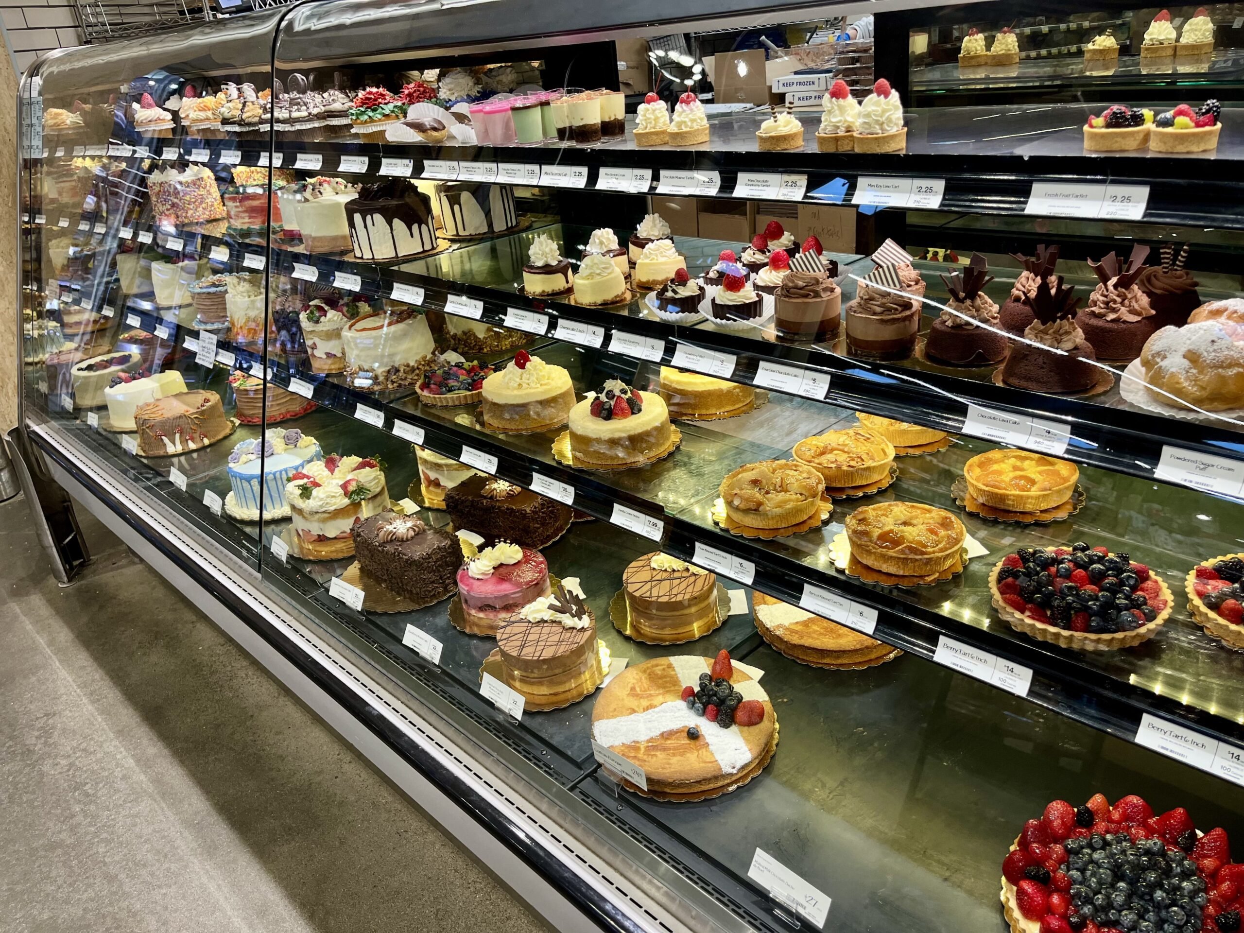 the pastry counter at whole foods