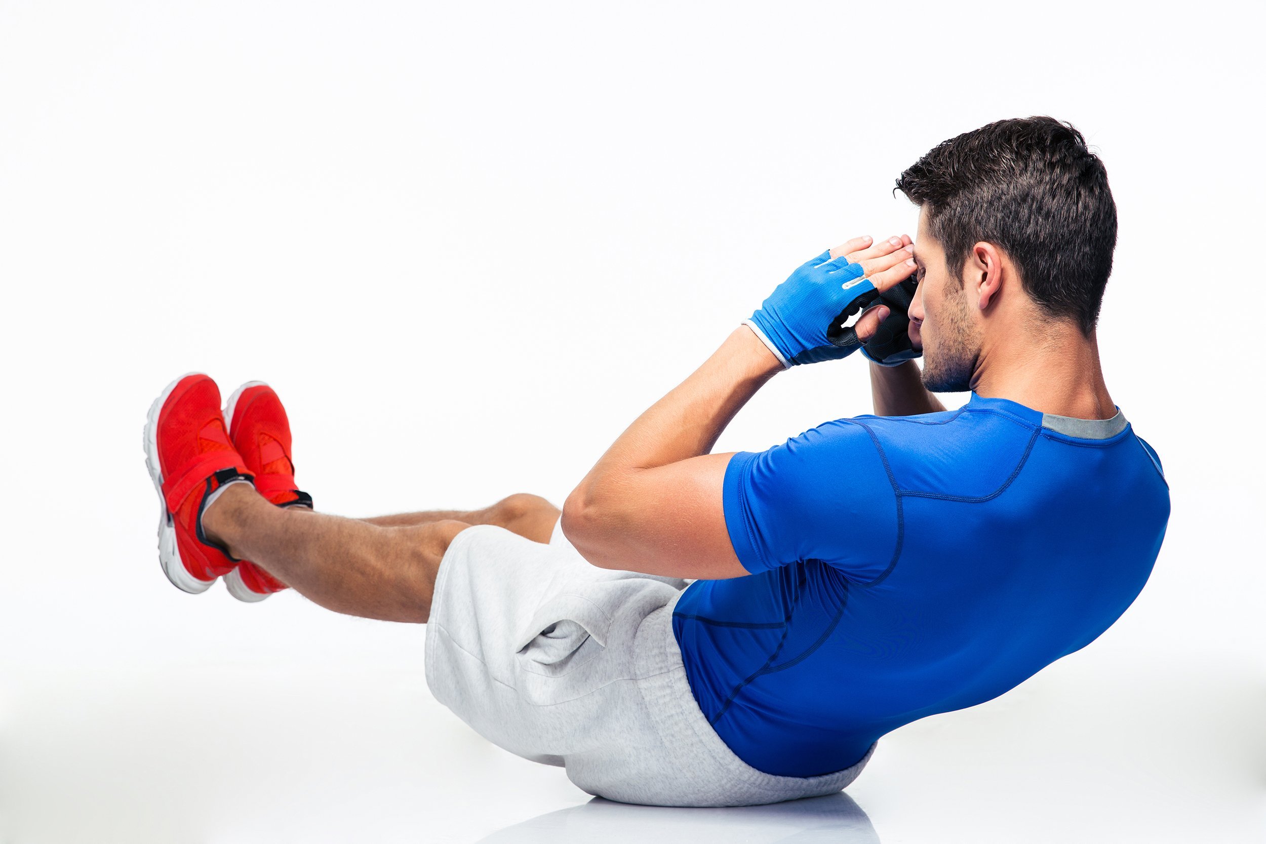 man doing flutter kicks