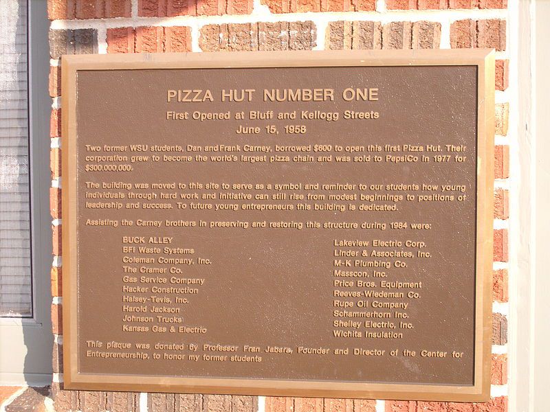 Pizza Hut Plaque