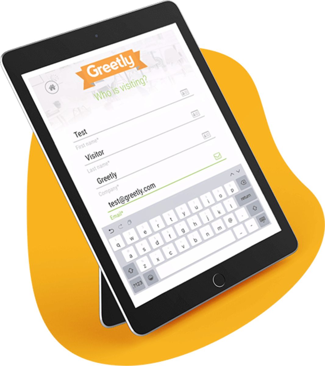 Greetly Digital Receptionist on Tablet