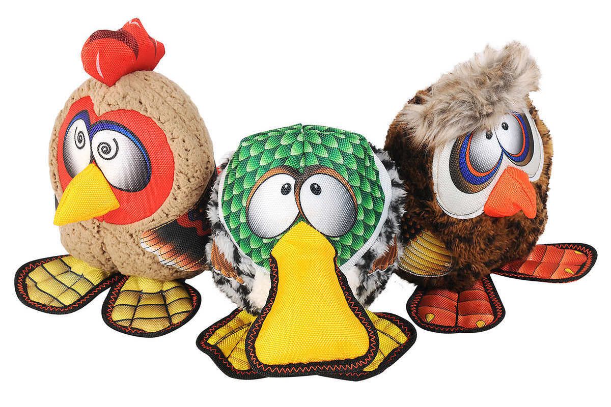 Happy Tails Barnyard Buddies Dog Toys, 3-Count