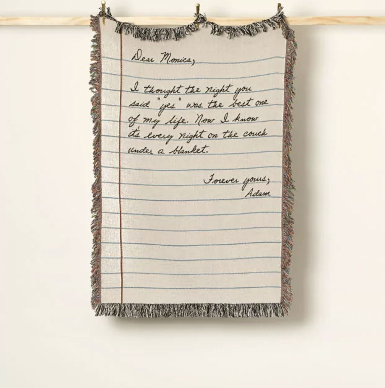Personalized Hand-Written Letter Blanket