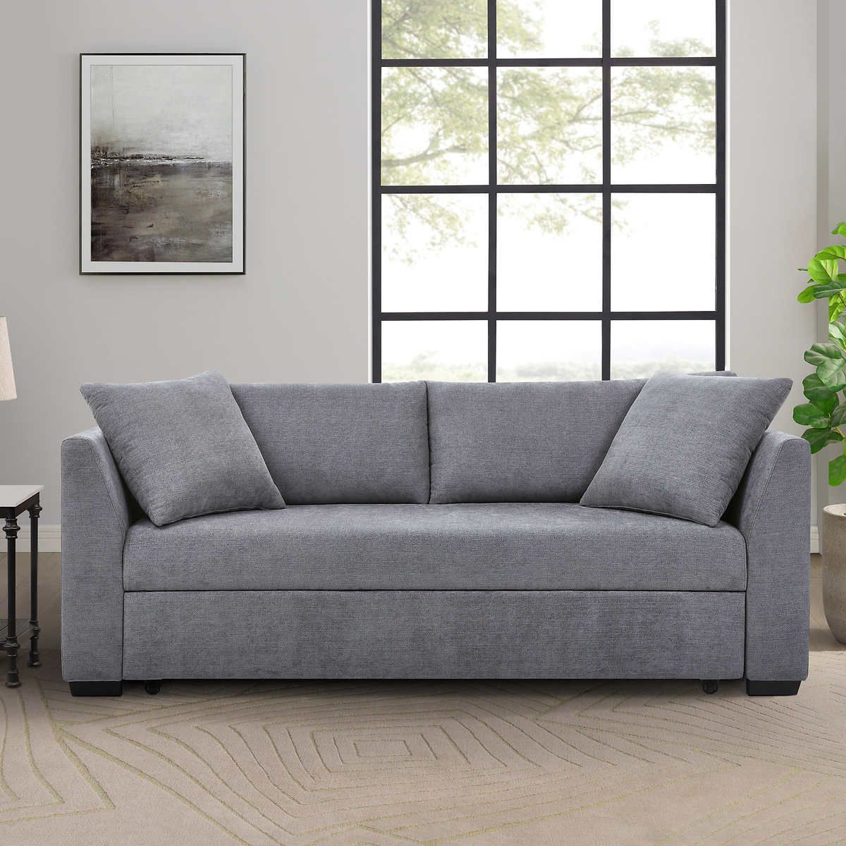 Thomasville Marion Fabric Convertible Sofa, Gray