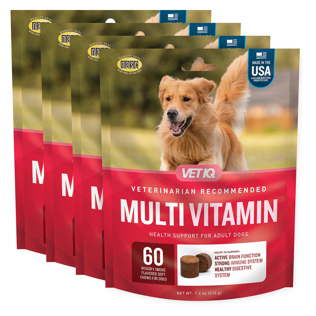 VETIQ MultiVitamin Hickory Smoked Flavored Soft Chews for Adult Dogs, 240-Count