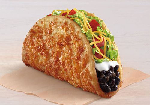 Black Bean Toasted Cheddar Chalupa