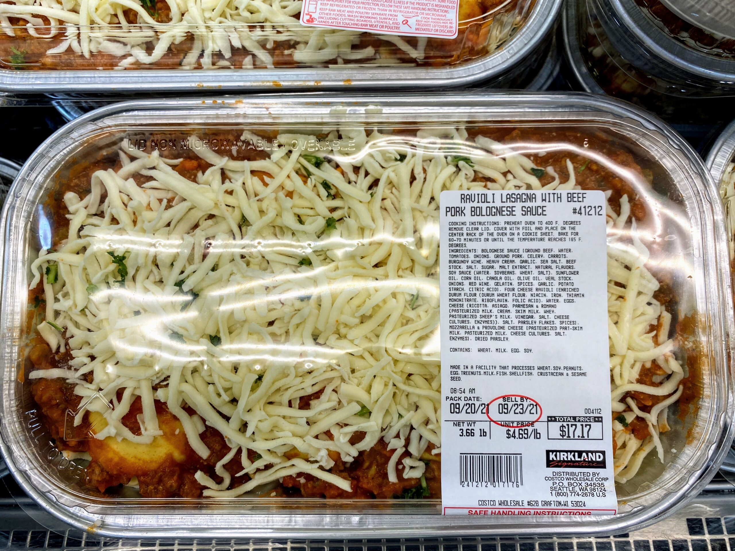 Kirkland Signature Meat Lasagna