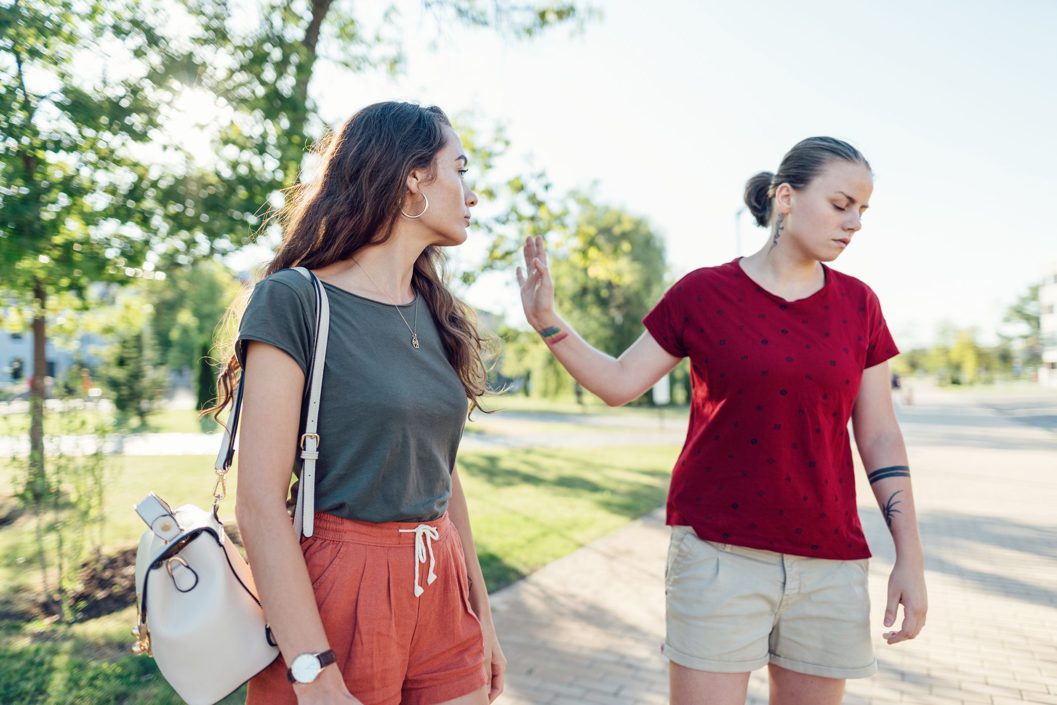 female couple arguing