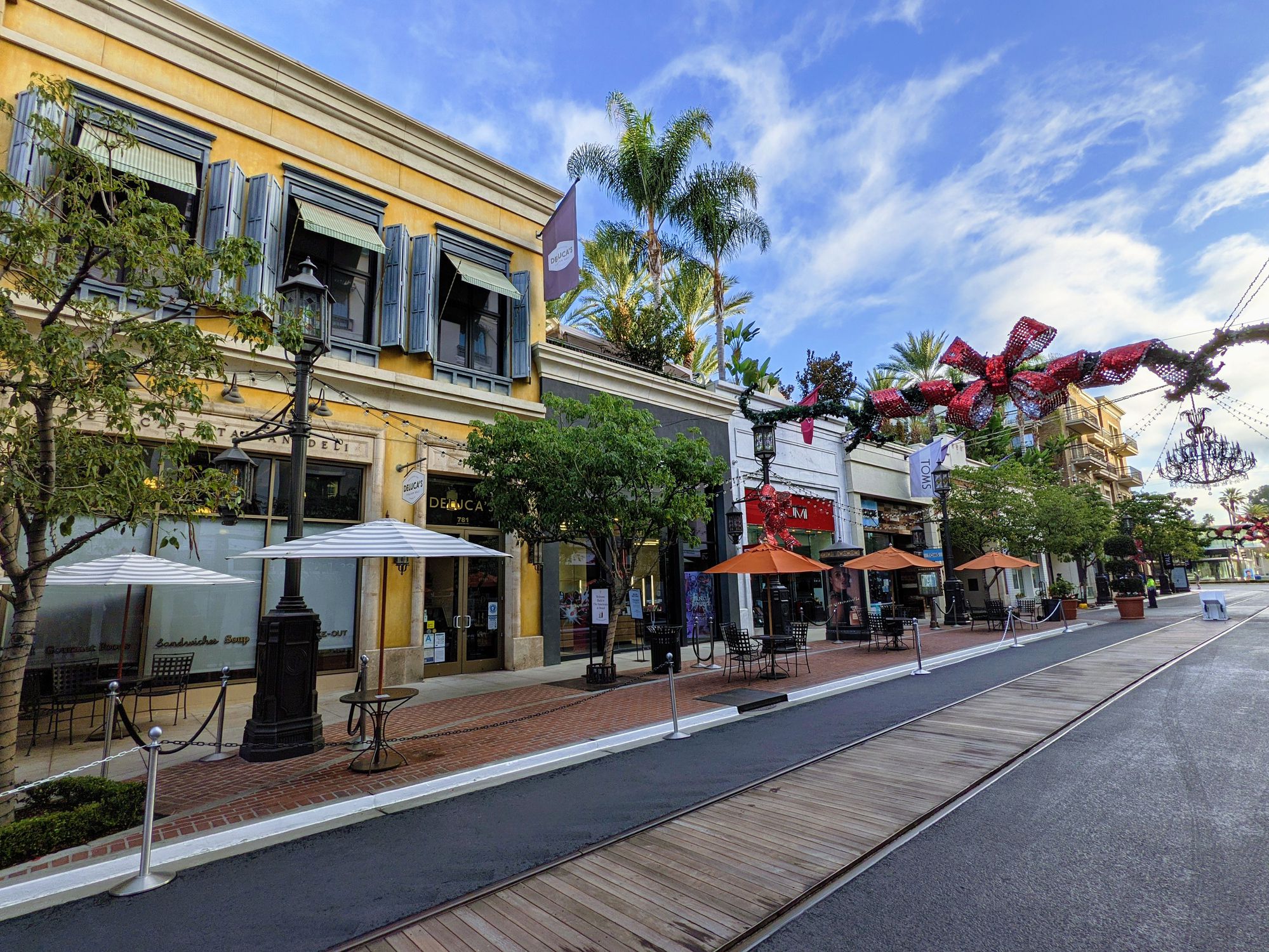 Glendale, California - December 10, 2020: Retail stores and restaurants at the Americana at Brand outdoor shopping center