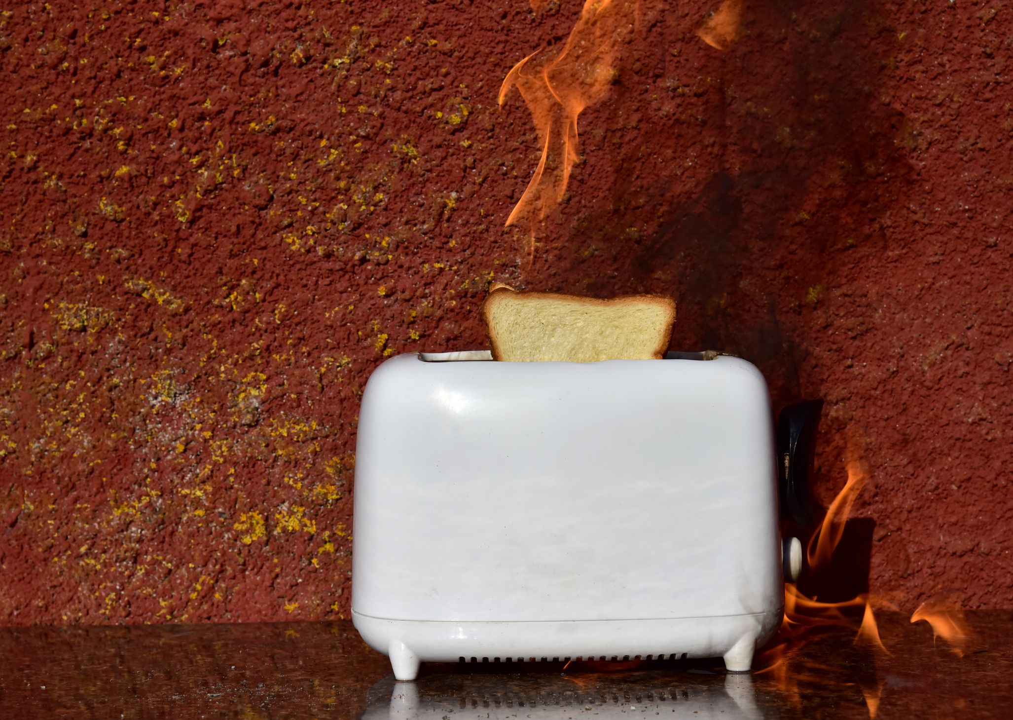 Toaster on fire