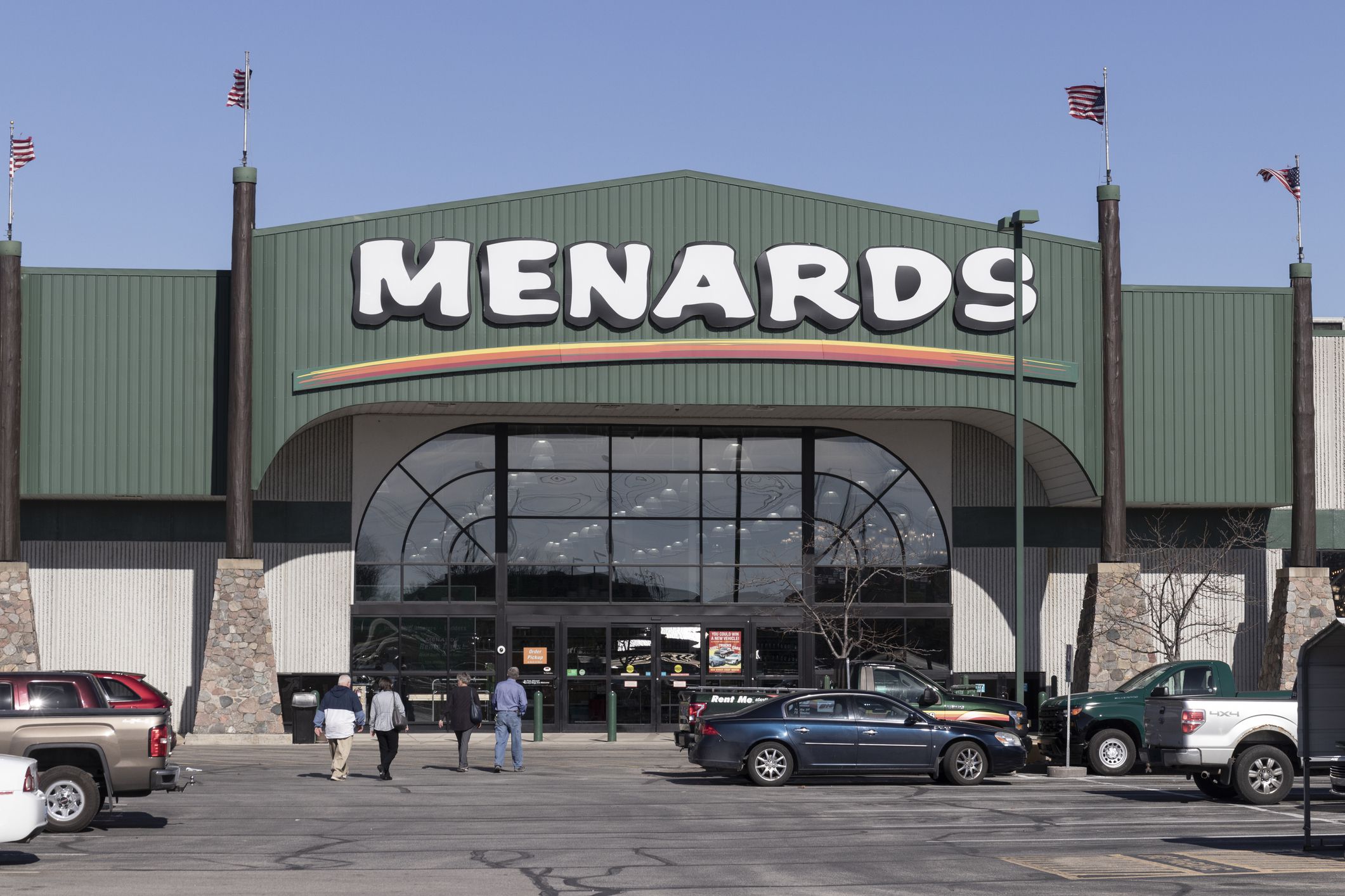 W. Lafayette - Circa November 2022: Menards Home Improvement store. Menards sells assorted building materials, tools, and gardening supplies.