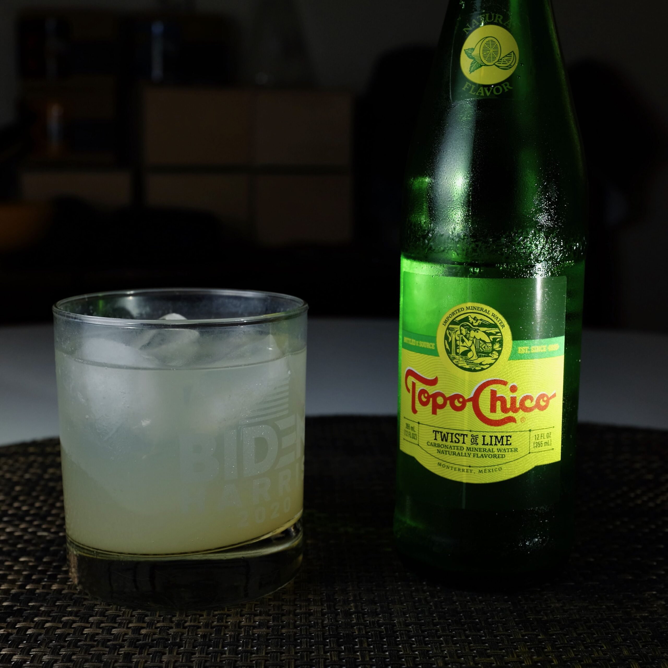 a ranch water cocktail made with topo chico seltzer