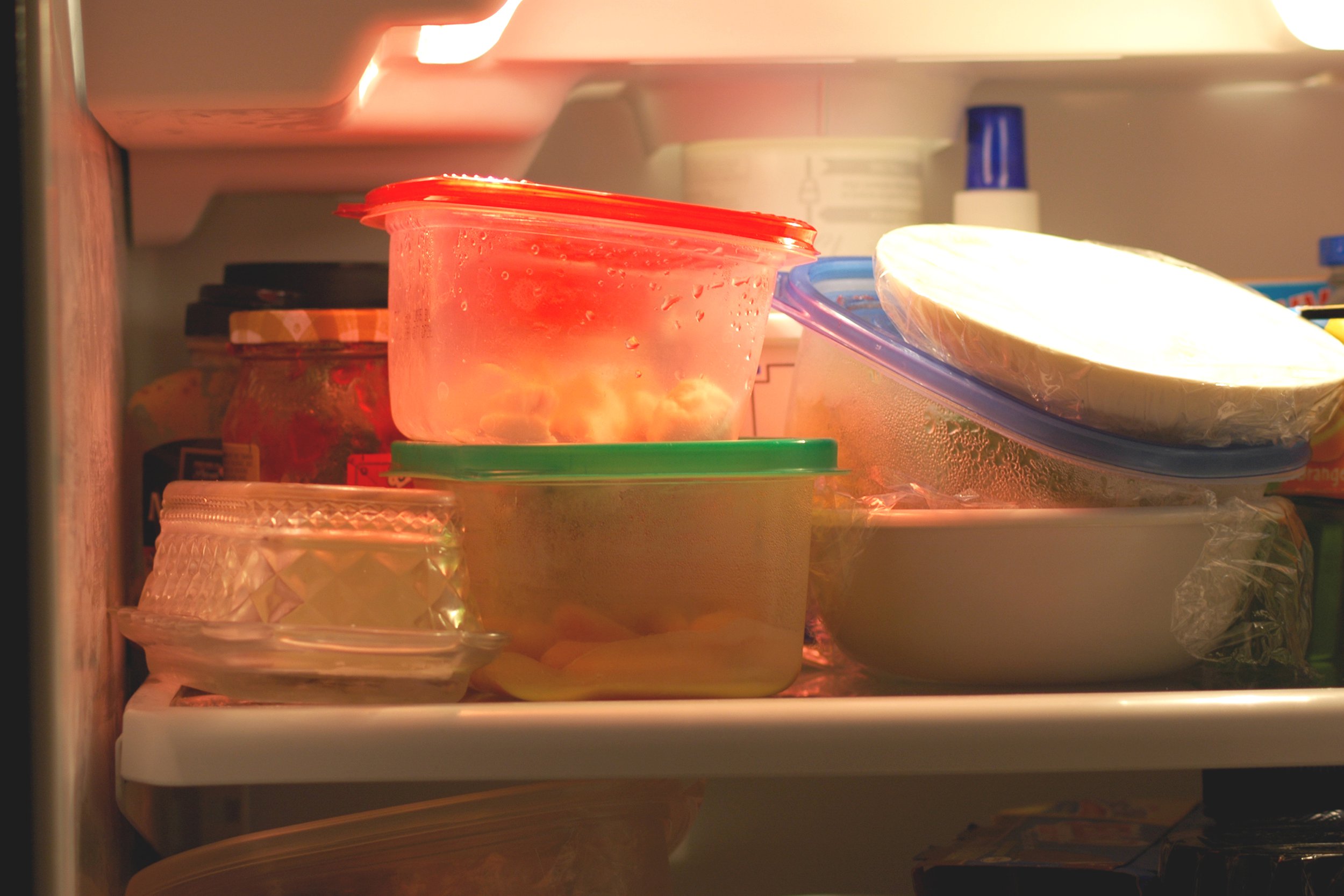 Messy refrigerator