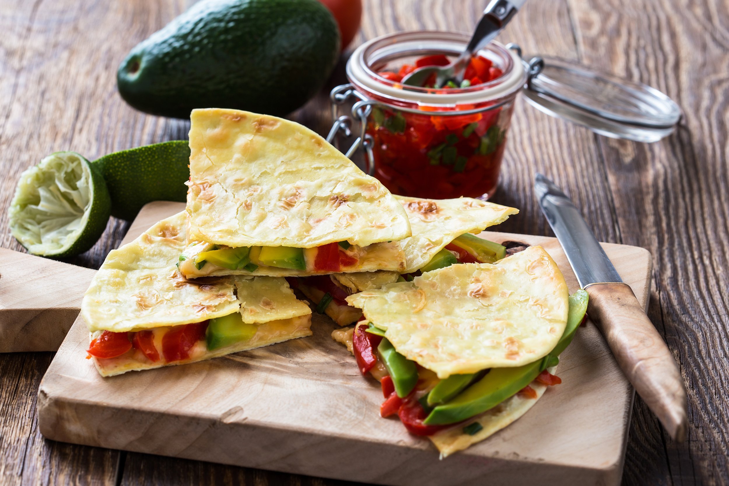 Cheesy Avocado Quesadillas