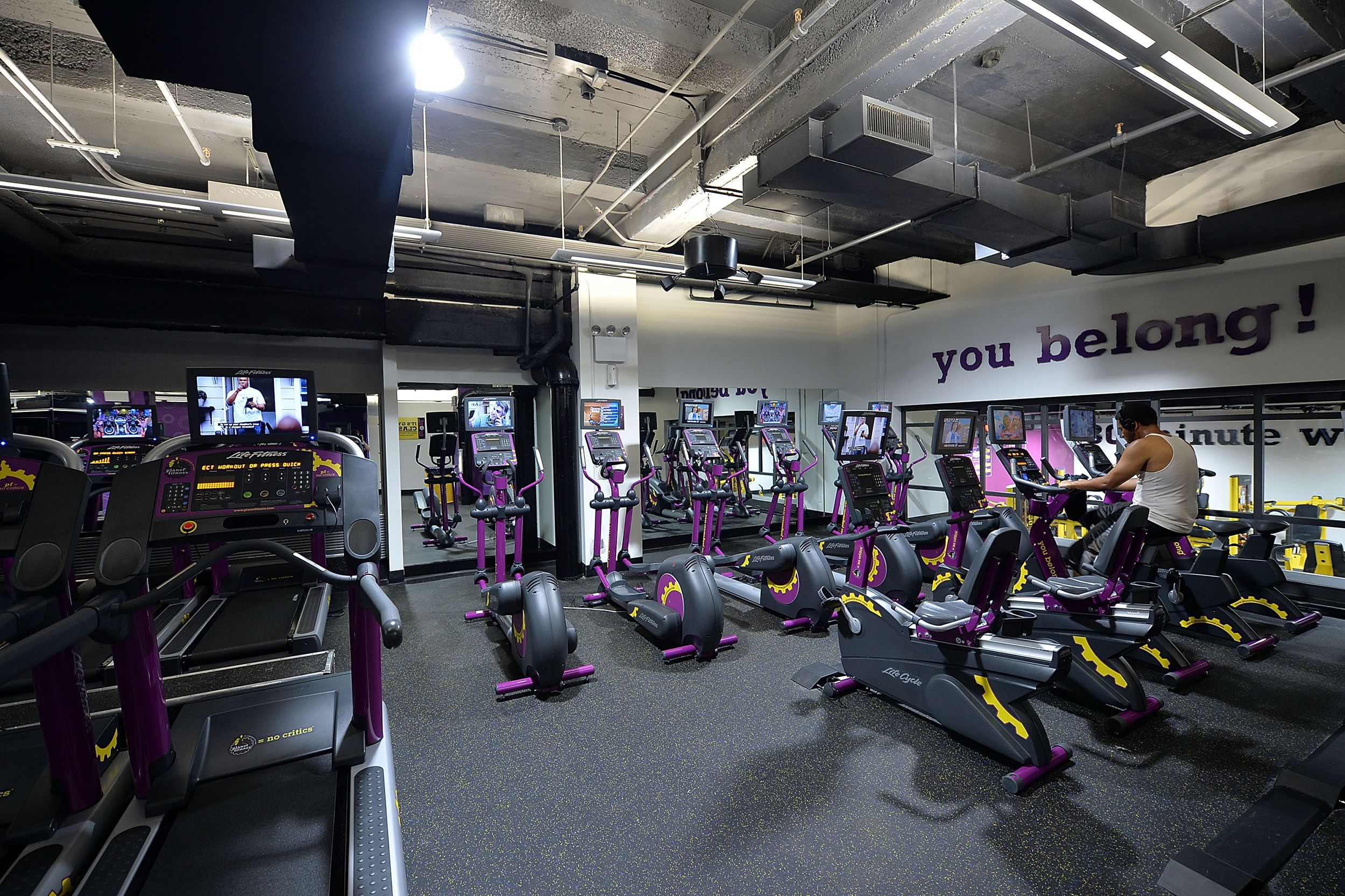 Planet Fitness Wall Street Grand Opening interior general view of Planet Fitness - Wall Street on September 16, 2013 in New York City.