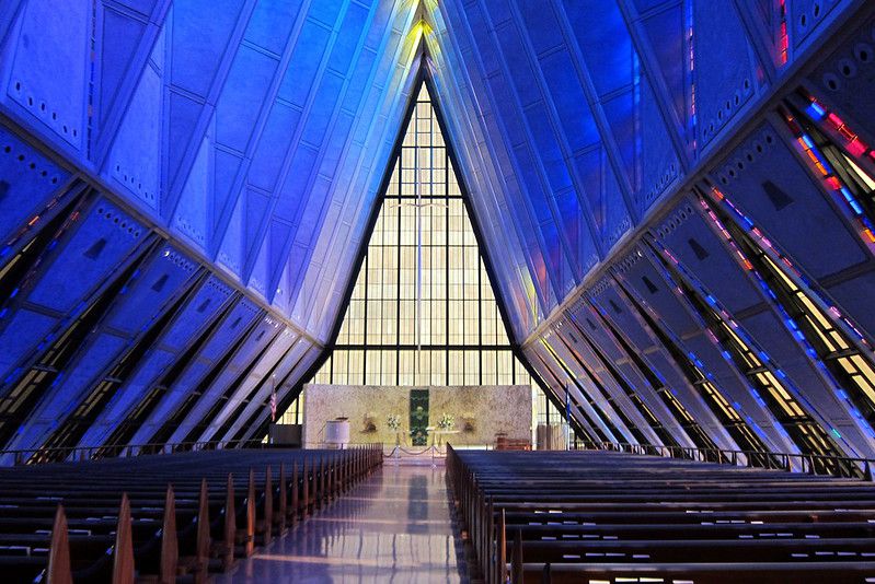 Colorado - US Air Force Academy: Cadet Chapel - Protestant Chapel