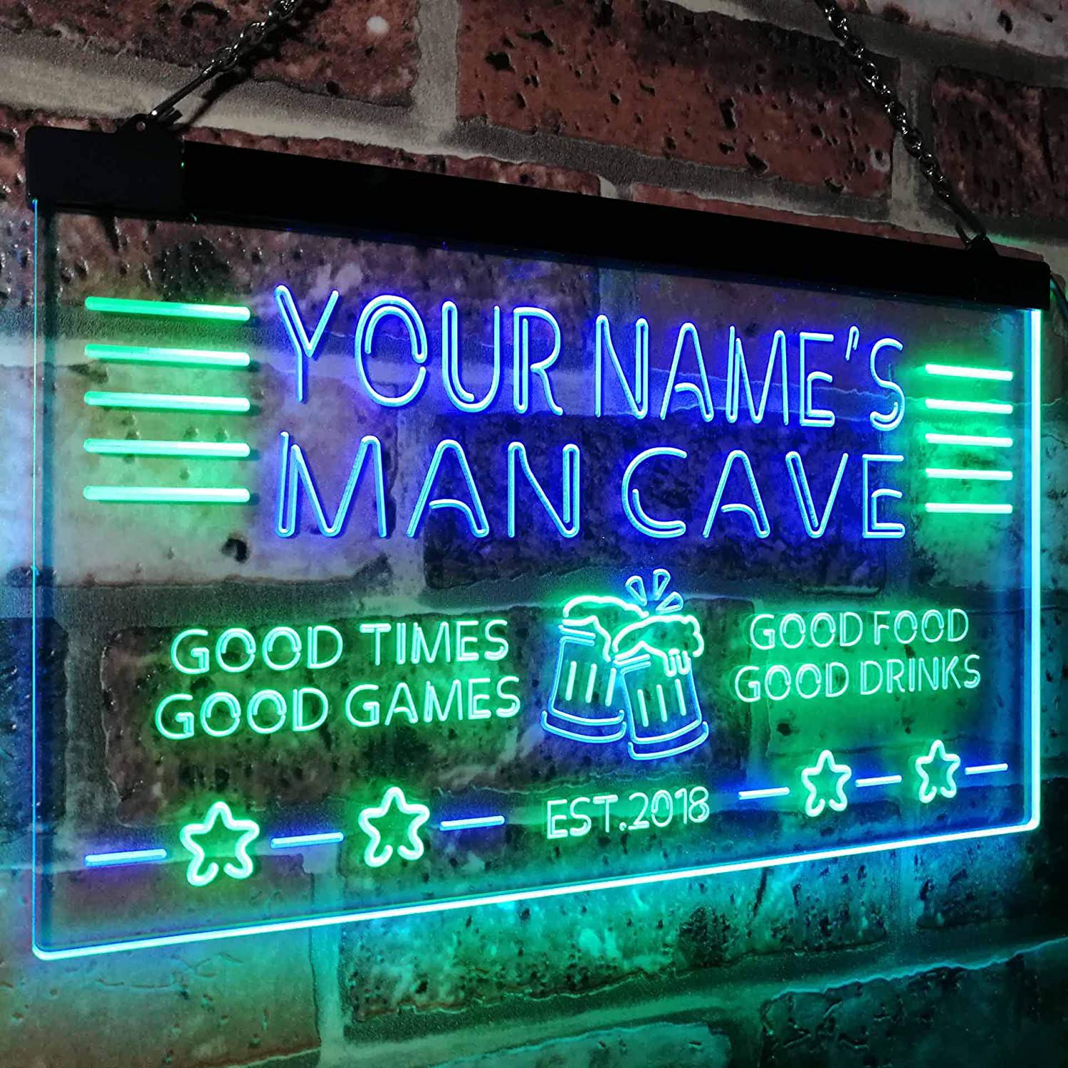 Personalized Name Custom Man Cave Home Bar Sign