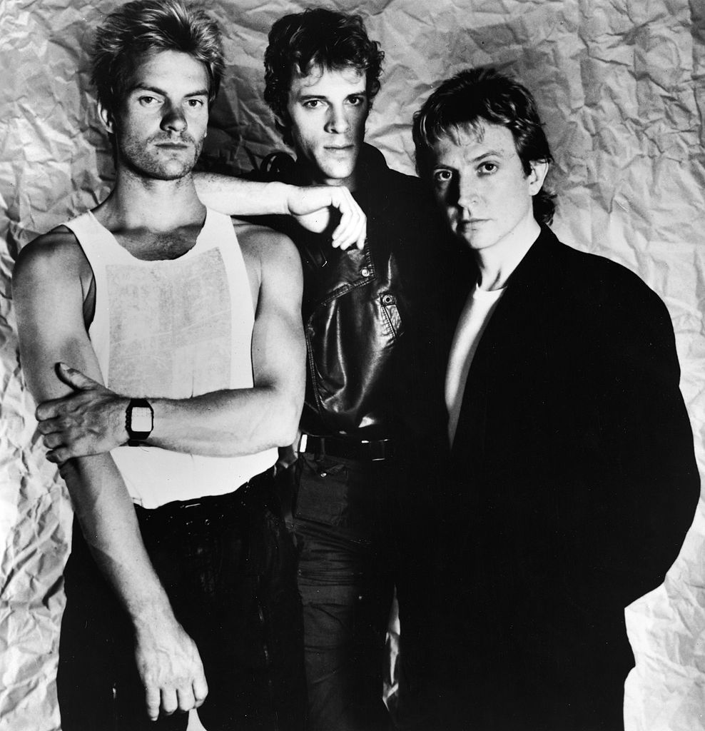 A promotional portrait of the British rock band The police (L-R)