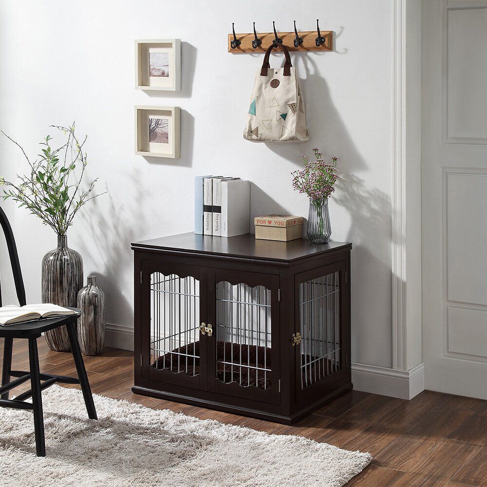 Medium Espresso Hugh Pet Crate