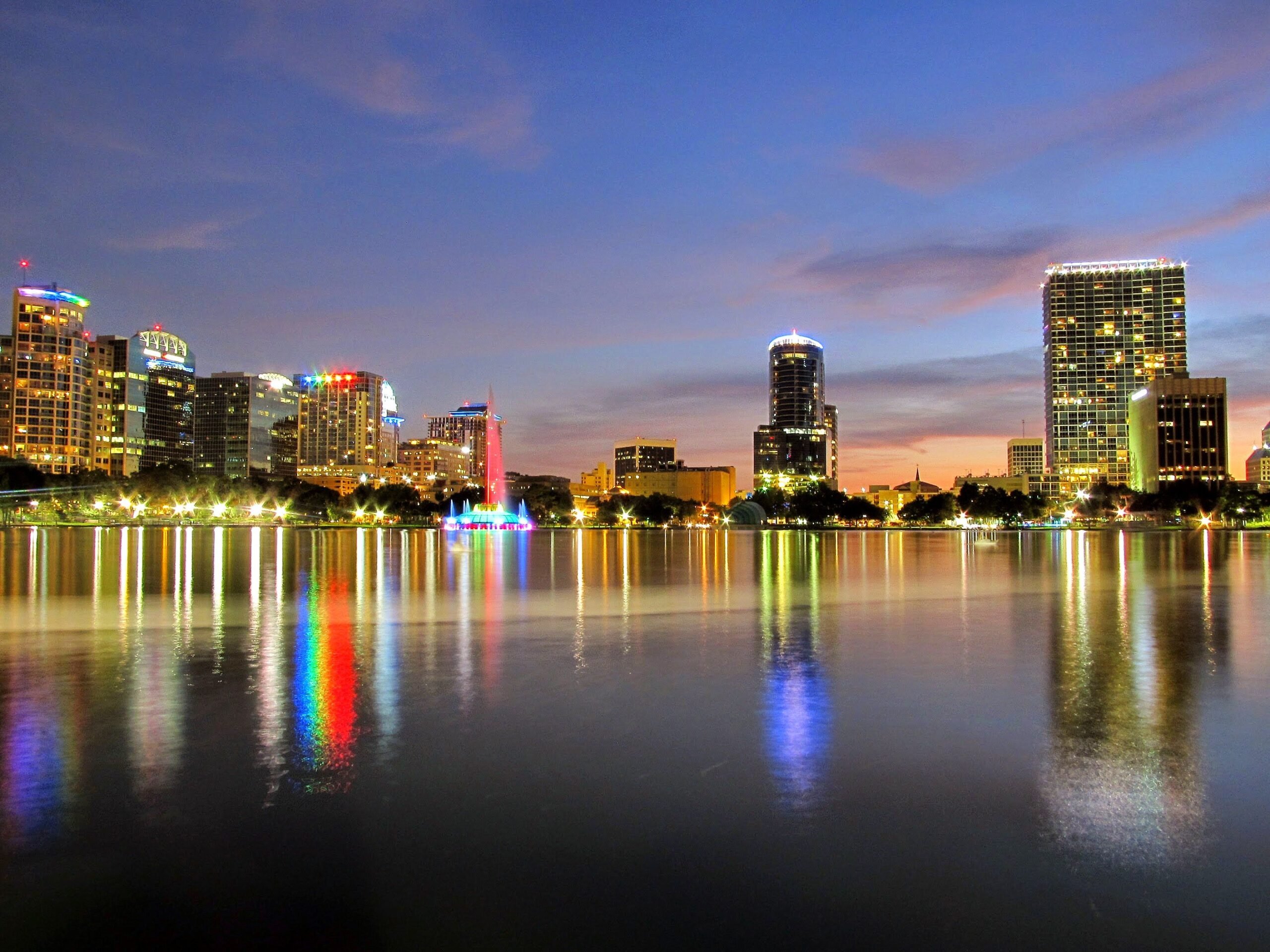 Lake Eola Park in Downtown Orlando, Florida