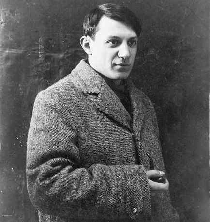 Portrait photograph of Pablo Picasso, 1908