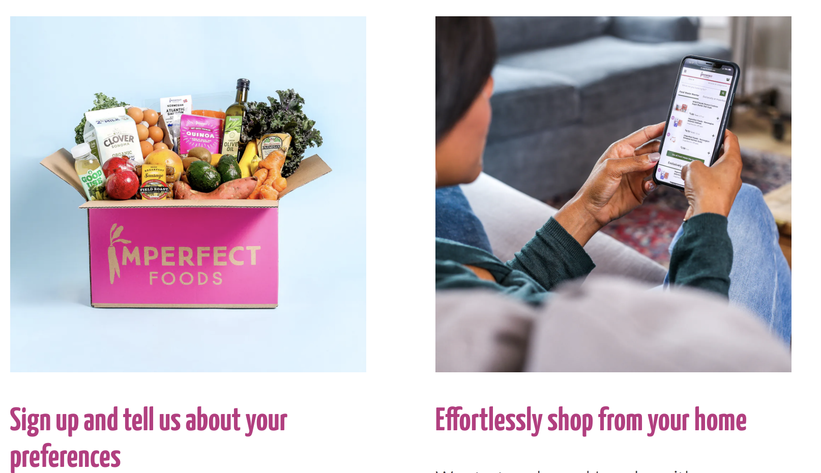 Imperfects Food Sign Up