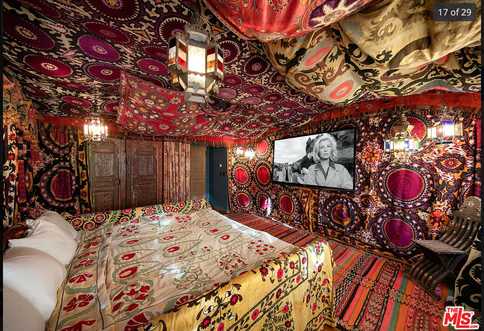 Ornate Mediterranean-style bedroom