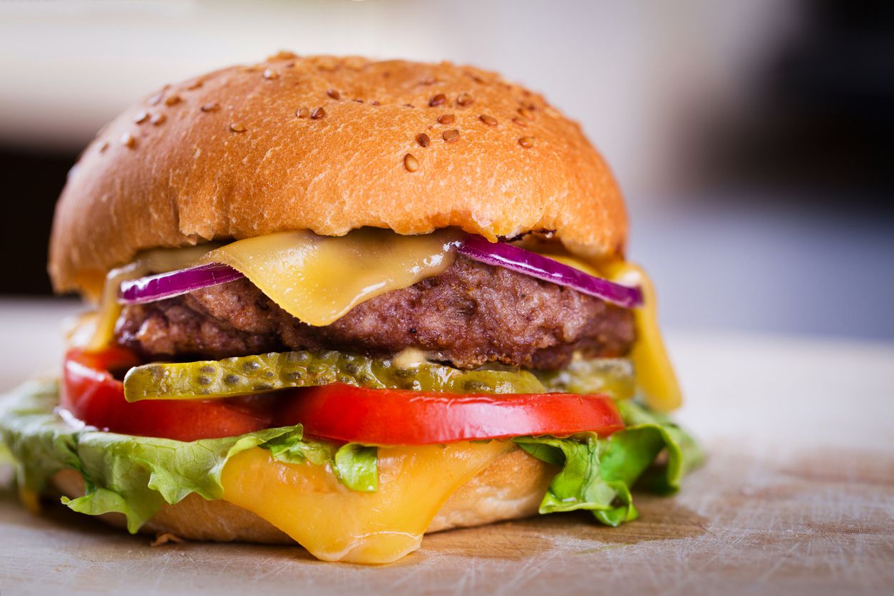 Homemade hamburger